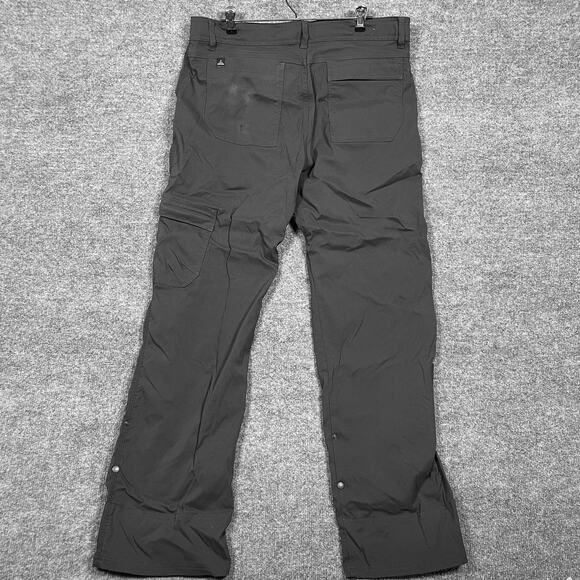 PrAna Womens Size XL Stretch Zion Slim Pant Cargo Black Buckle Closure Pockets - Picture 4 of 12